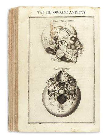 CASSERIO, GIULIO. De vocis auditusq[ue] organis historia anatomica.  1601